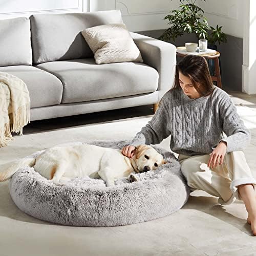 WESTERN HOME WH Calming Dog & Cat Donut Cuddler, Anti-Anxiety Warming Cozy Soft - Image 2
