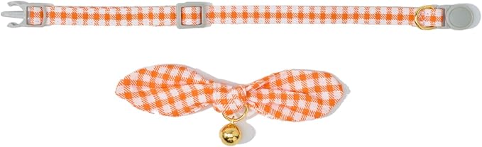 2 Pack Cotton Cat Collar, Removable Bowtie, Floral Pattern, Safety Breakaway - Image 9