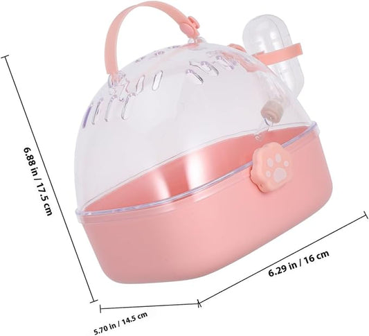 Small Pet Carrier Cage with Water Bottle Portable Hamster Travel Cage - Image 2