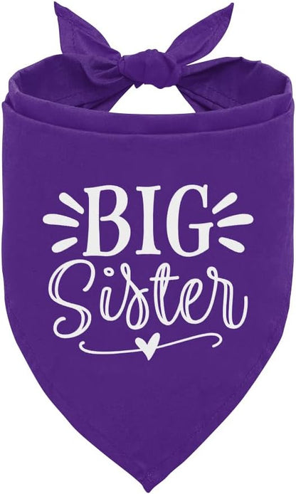 Big Sister Dog Bandana, Pet Scarf Accessories, Pet Triangle Scarf, Dogs Bandanas by ZPPRJF