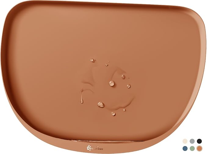 DownyPaws Cat Food Mats for Floors Waterproof, BPA Free Silicone Pet Feeding Mat by DownyPaws