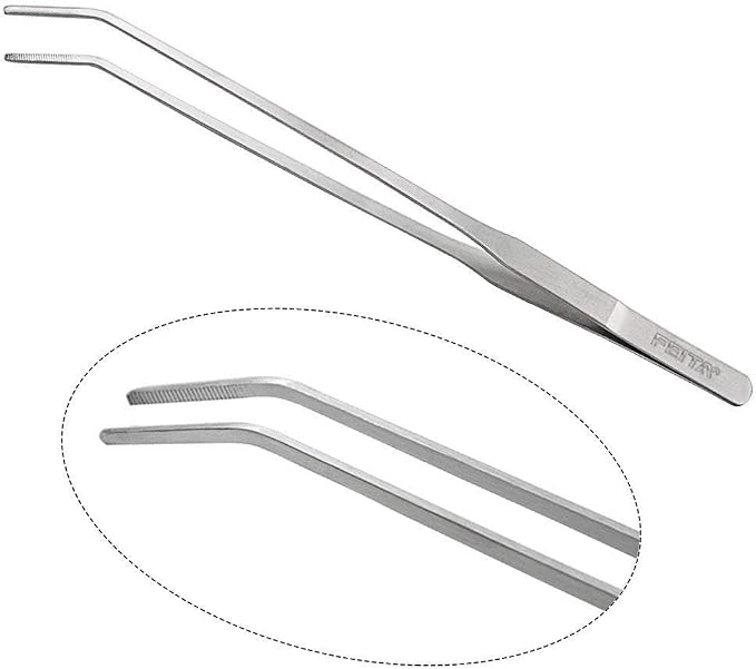 FEITA Extra Long 15 Inch Tweezer Stainless Steel Curved Tip - Image 6