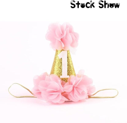 Stock Show 1st Pet Birthday Cone Hat Dogs Cats Holiday Party Hat Headwear - Image 2