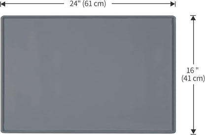 Dog Food Mat, Silicone Waterproof Food Tray, Non Slip Pet Bowl Mats Placemat - Image 5