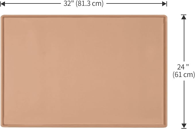 Dog Food Mat, Silicone Waterproof Food Tray, Non Slip Pet Bowl Mats Placemat - Image 5