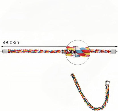 Bird Rope Perches, Parrot Toys, Bungee Rope Perches - Image 3