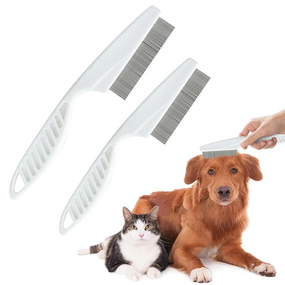2 Pack Multifunctional Pet Comb, Upgrade Pet Grooming Brush Magic Tear Stain by ASFANST
