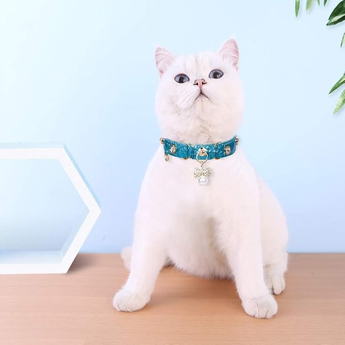 PetsHome Cat Collar, Dog Collar, PU Leather Adjustable Pet Collar - Image 6