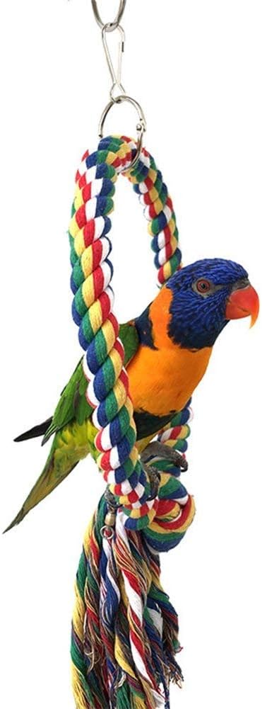 Litewoo Bird Swing Toy Colorful Cotton Rope Perches - Image 4
