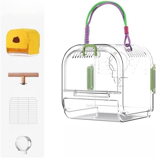 Portable Plastic Bird Cages Lightweight Waterproof Ventilated Travel Bird Cage by Unknown