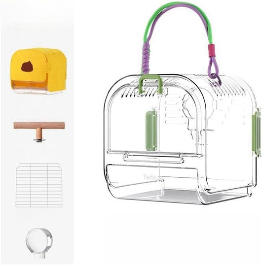 Portable Plastic Bird Cages Lightweight Waterproof Ventilated Travel Bird Cage by Unknown