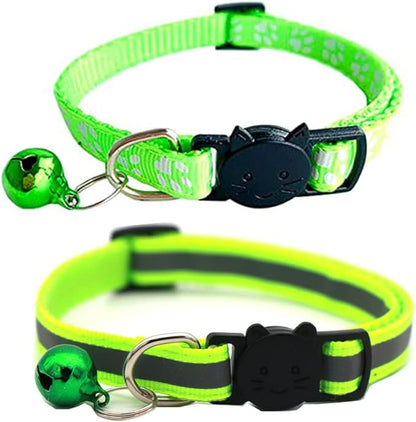 2 Pack Cat Collars Quick Release Reflective Kitten Collar by Unknown