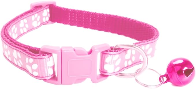 MJIYA Cat Collar with Bell, Breakaway Grid Collar with Plastic Buckle, Light by MJIYA