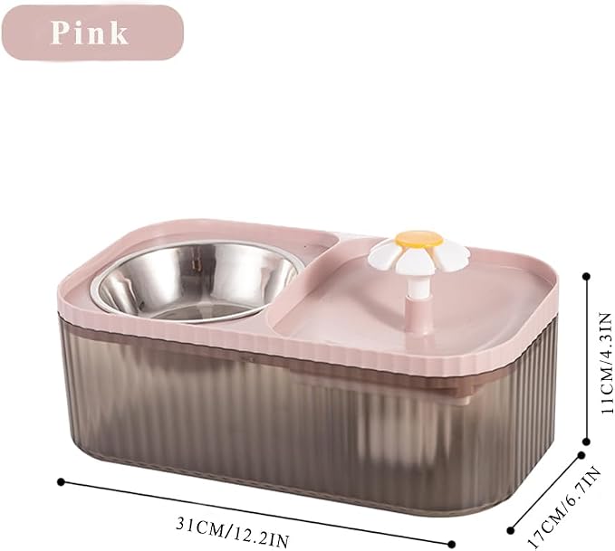 Marchul Cat Water Fountain and Stainless Steel Food Bowl, 100oz/3L Super Quiet - Image 8