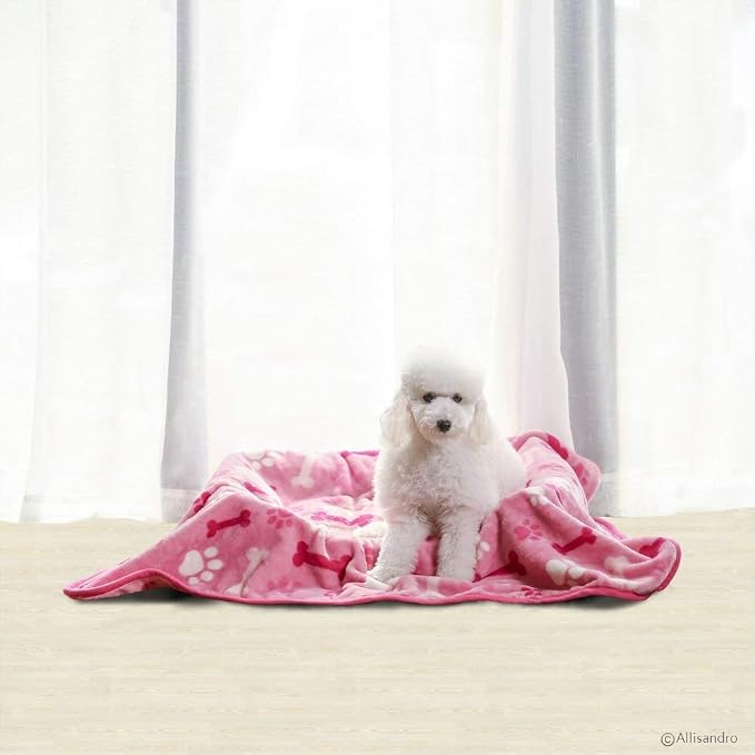 Allisandro Luxurious Dog Blanket, 350 GSM Super Fuzzy Microplush Fleece Pet - Image 6