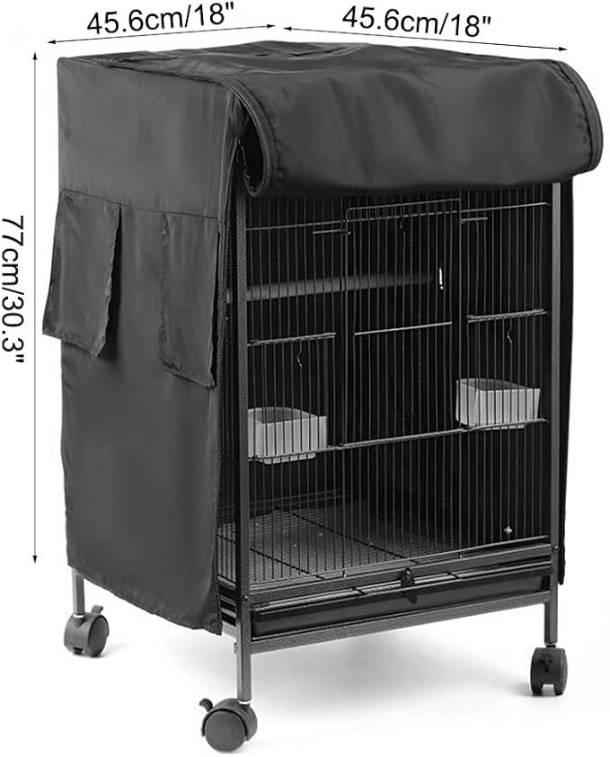DONGKER Birdcage Cover, Breathable Waterproof Windproof Parrot Cage Cover Shade - Image 4