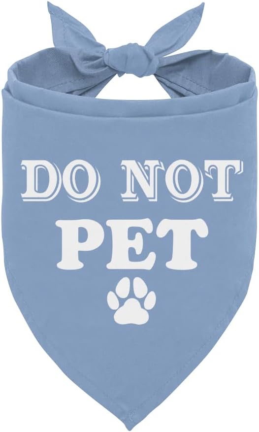 Do Not Pet Dog Bandana, Baby Blue Dog Bandana, Funny Cute Dog Bandana, Pet Dog by ZPPRJF