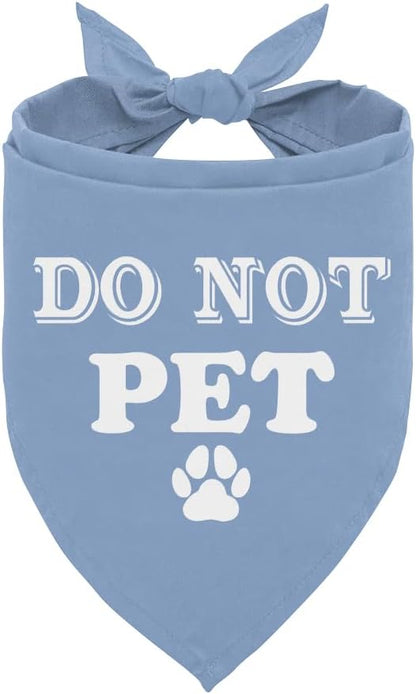 Do Not Pet Dog Bandana, Baby Blue Dog Bandana, Funny Cute Dog Bandana, Pet Dog by ZPPRJF