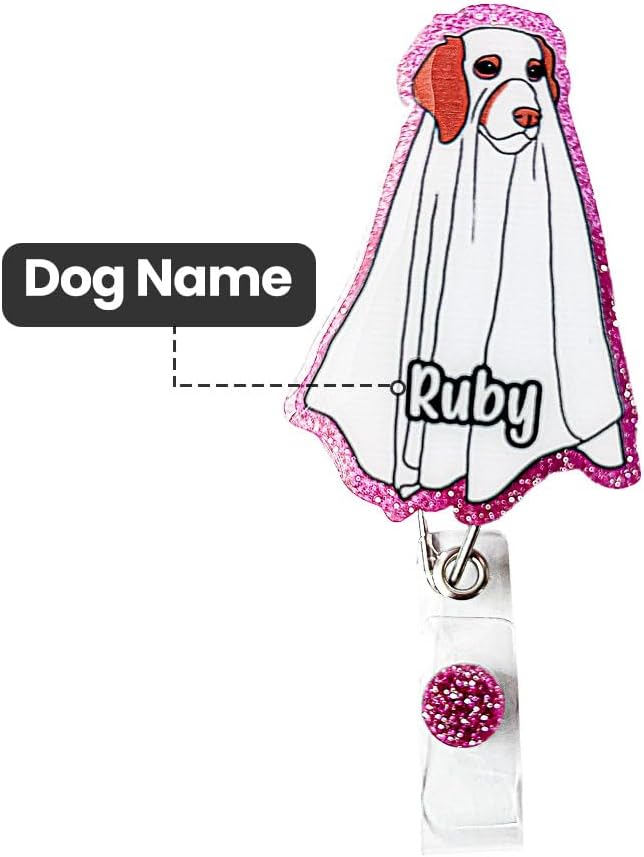 callie Personalized Halloween Ghost Badge Reel - Image 8