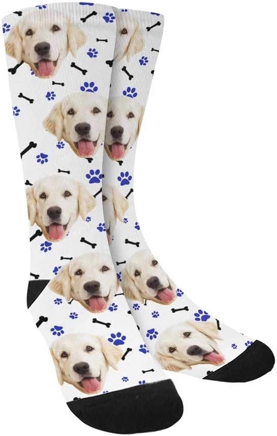 Custom Face Socks, Personalized Dog Lover Pet Photo Picture on Socks Unisex by Enjoy-yjl