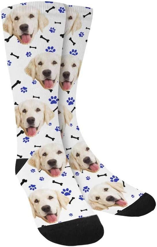 Custom Face Socks, Personalized Dog Lover Pet Photo Picture on Socks Unisex by Enjoy-yjl