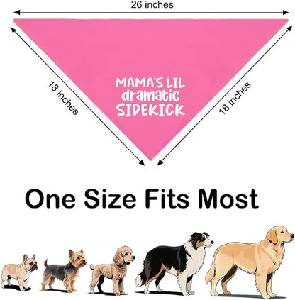 Mama's Lil Dramatic Sidekick Pink Dog Bandana, Mother's Day Birthday - Image 2