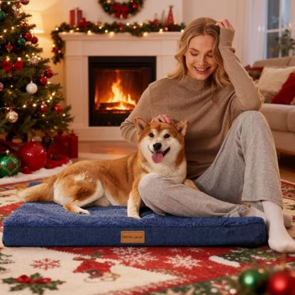 Patas Lague Orthopedic XL Dog Bed Large Sized Dog 42''X28'', Soft Waterproof - Image 2