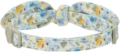 2 Pack Cotton Cat Collar, Removable Bowtie, Floral Pattern, Safety Breakaway - Image 6