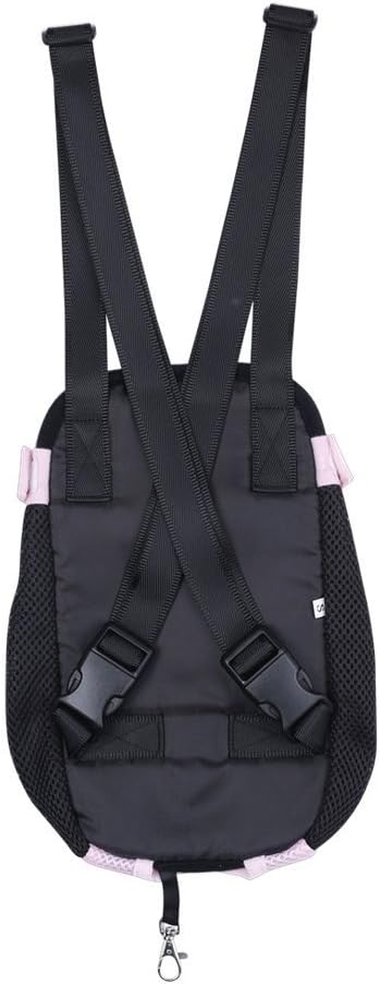 Pet Dog Puppy Cat Carrier Five Holes Backpack Double Shoulder Straps Canvas - Image 2