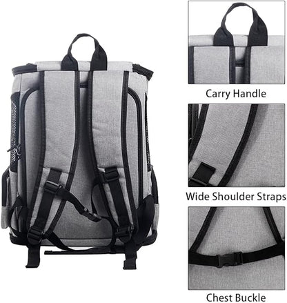 Expandable Cat Carrier Backpack, Large Soft Airline Approved Collapsible Pet Bag - Image 6