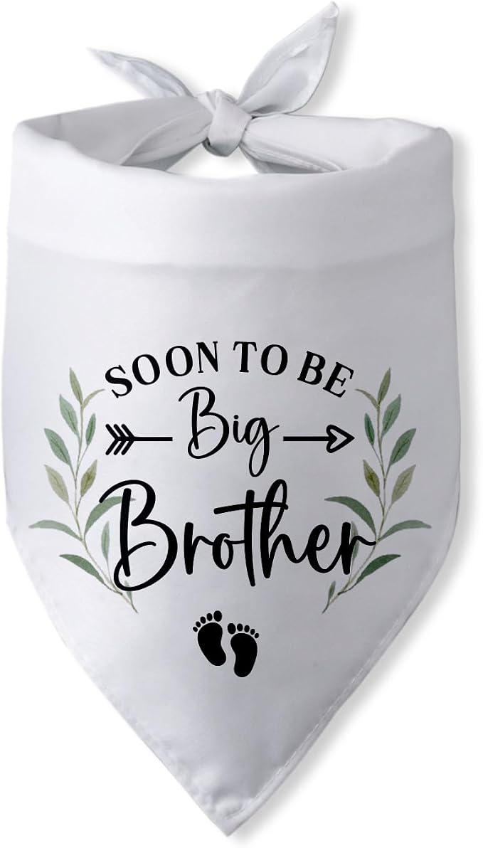 Soon to Be Big Brother Dog Bandana Baby Announcement Dog Gender Reveal Outfit by PwrlveiutforYou
