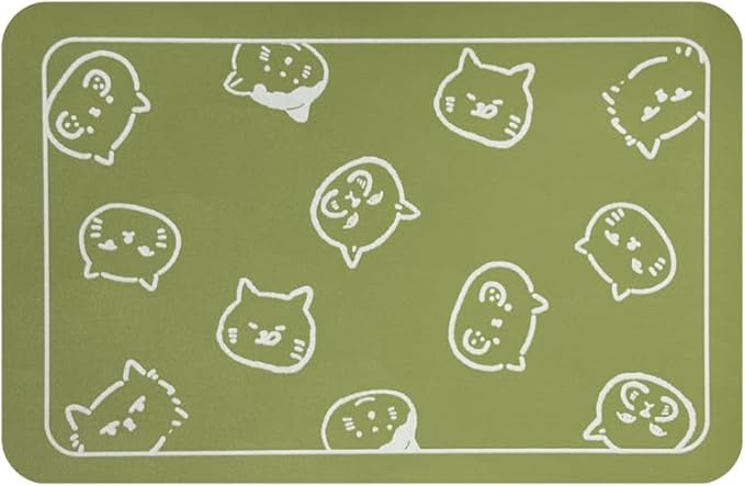 YCT Cat Food Mat, Cat Mat for Food and Water, Pet Feeding Mat, Non-Slip Super by YCT