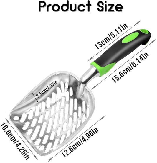Cat Litter Scoop-Metal Cat Scooper-Long Handle Scoop, Cat Scooper-Poop - Image 2