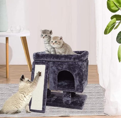 SYANDLVY Small Cat Tree for Indoor Cats Large Adult, Activity Tower - Image 3