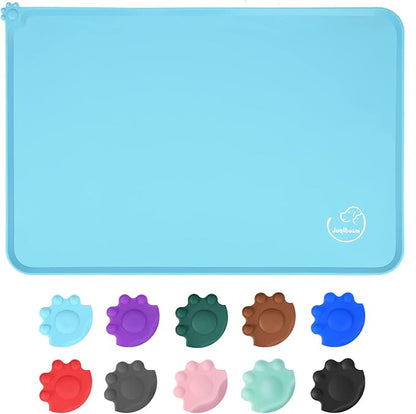Silicone Waterproof Dog Cat Pet Feeding Mats, Non Slip, Easy Clean Pet Dog Cat by Juqiboom