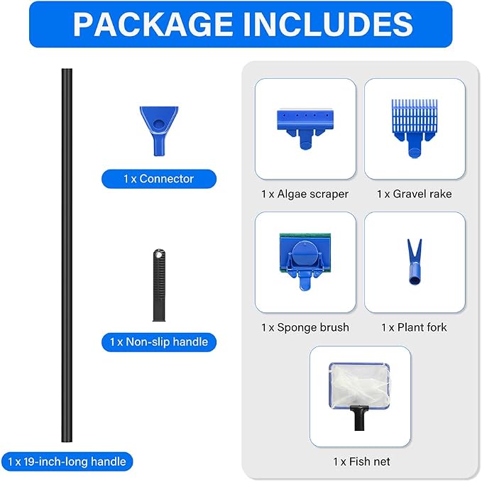 5 in 1 Fish Tank Cleaner Kit Aquarium Cleaning Tools - Image 7