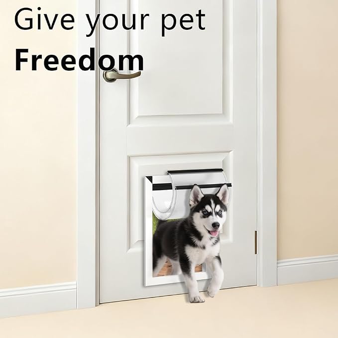 Aluminum Medium Dog Door for Door, Doggy Door - Image 2