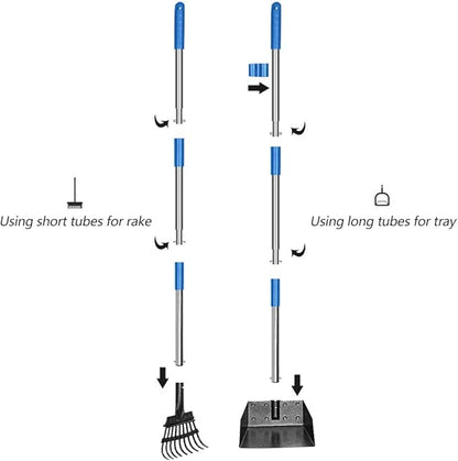 QiMH Upgraded Dog Pooper Scooper Extra Large, Adjustable Long Handle Stainless - Image 5