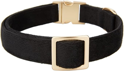 Soft Cotton Dog Collar with Metal Buckle Adjustable Heavy Duty Comfy Corduroy - Image 4