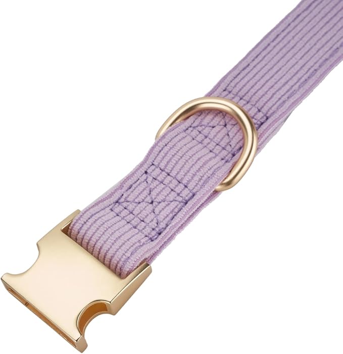 Soft Cotton Dog Collar with Metal Buckle Adjustable Heavy Duty Comfy Corduroy - Image 5