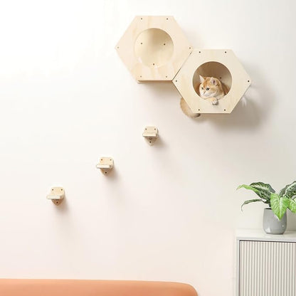 3-in-1 Cat Climbing Wall Steps - Image 9