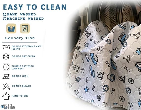 Washable Pee Pads for Dogs, 18x24in Reusable Puppy Pads, Absorbent Whelping Pads - Image 6