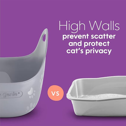 Litter Genie Cat Litter Box | Portable, High Sided Cat Litter Box - Image 2