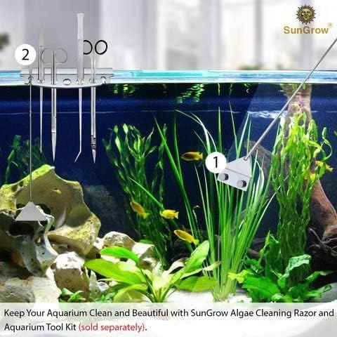 SunGrow Aquarium Glass Cleaner, Long Handheld Tool Cuts Cleaning Time to Half - Image 6