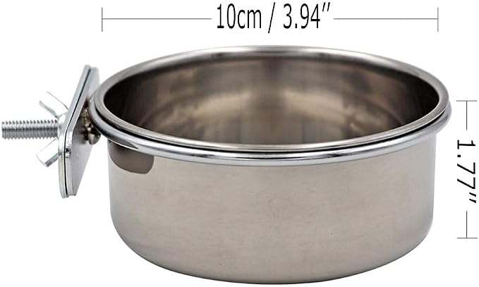 Tfwadmx Bird Feeding Dish Cups Parrot Food Bowl Clamp Holder Coop Cup - Image 8