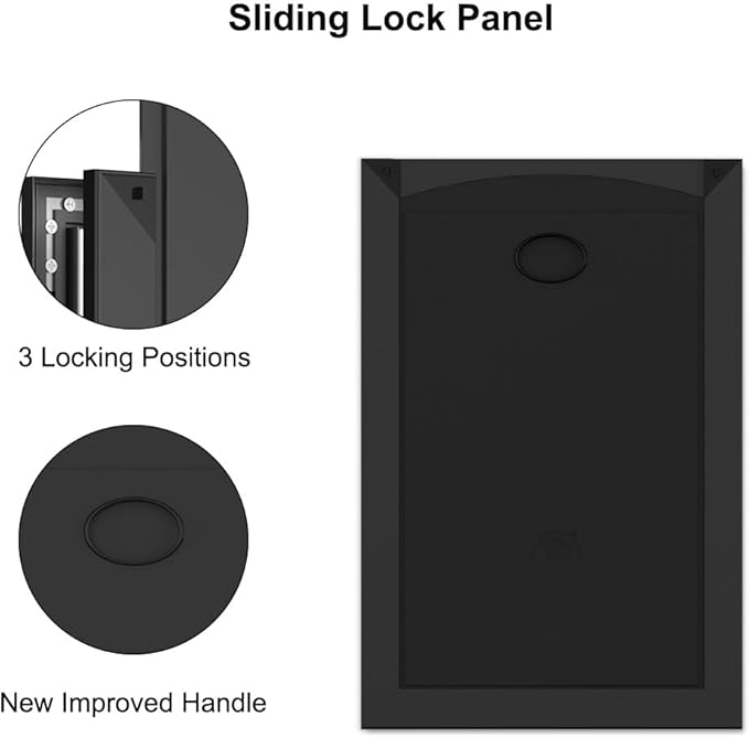 Aluminum Medium Dog Door with 2 Sliding Lock Panels, Doggie Door - Image 3
