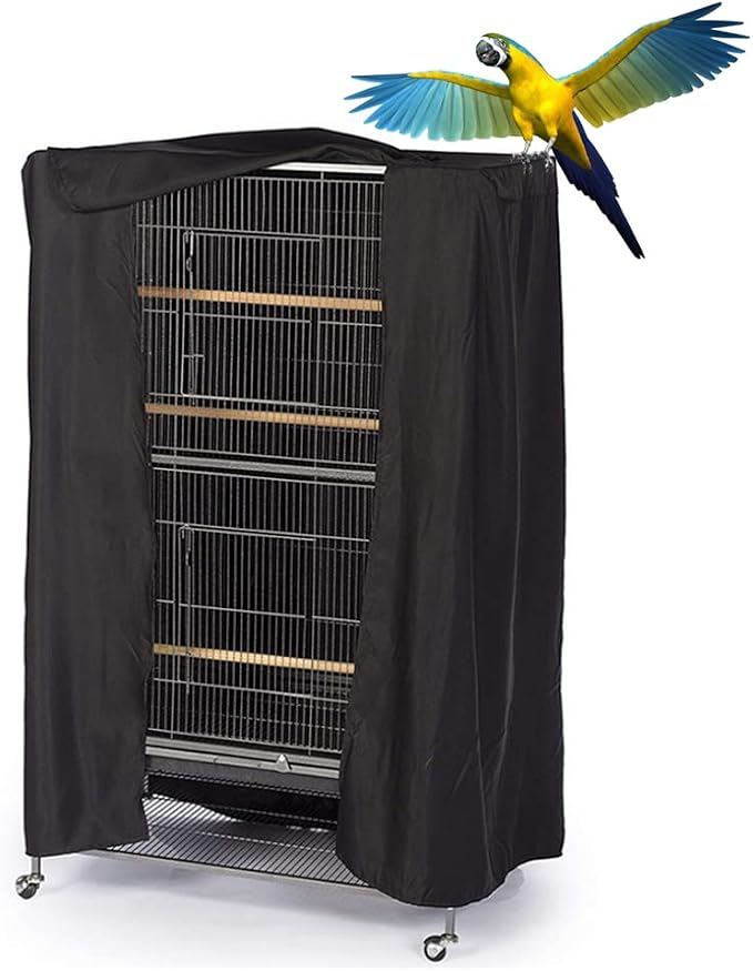 Extra Large Bird Cage Cover Breathable Waterproof Material Universal Black-Out by SUNSURE