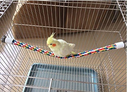 Bird Rope Perches, Parrot Toys 21 inches Rope Bungee Bird Toy - Image 9