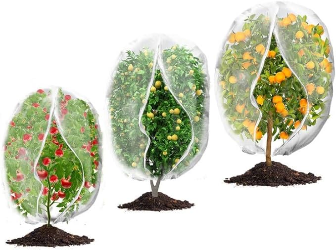 3Pcs Plant Covers from Insects, 3Size Bird Netting Barrier by Waybas