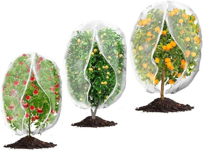3Pcs Plant Covers from Insects, 3Size Bird Netting Barrier by Waybas